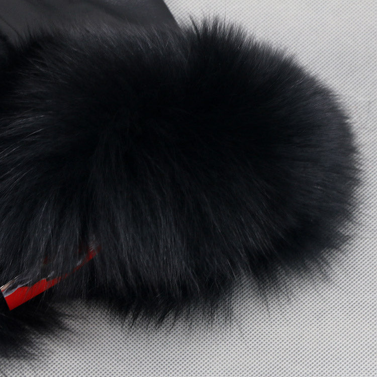 Genuine Leather Glove New Arrival Real Sheepskin & Fox Fur Gloves