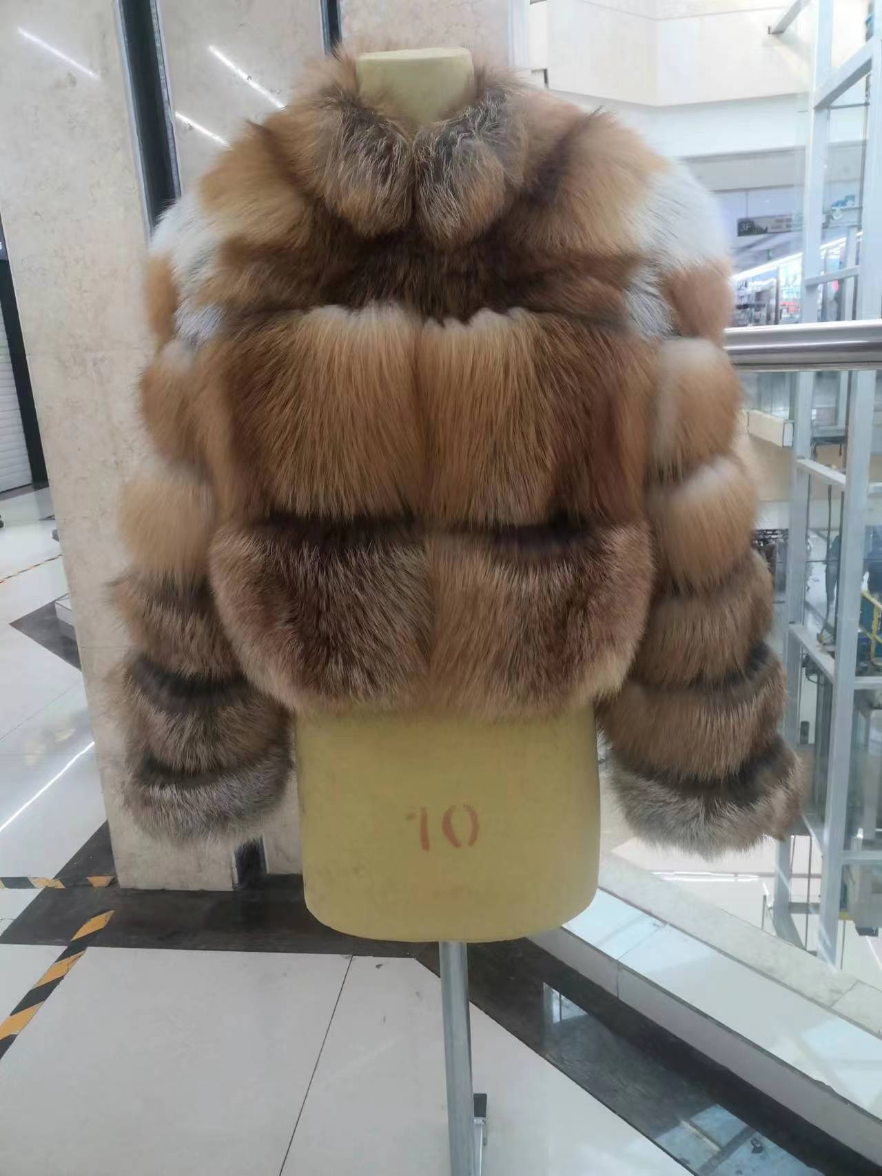 Design Natural Silver Red Fox Fur Coats