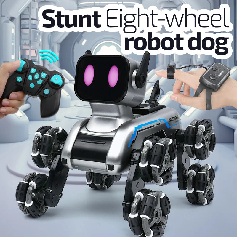 Toy Boy Intelligent Machine Dog Remote Control Car 8-Wheel Stunt Remote