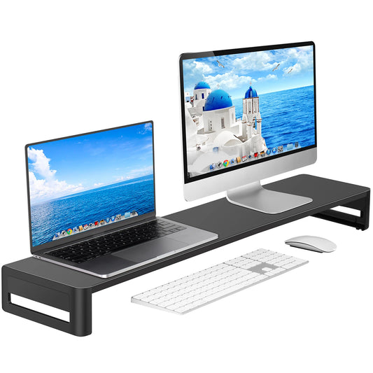 Monitor Desk Table Stand with USB Laptop Dual Monitor Stand Riser