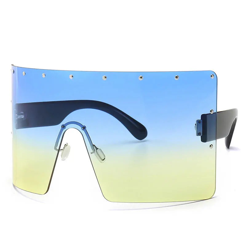 One-Piece Windproof Goggles Mirror Sun Glass UV400 OversizedSunglasses