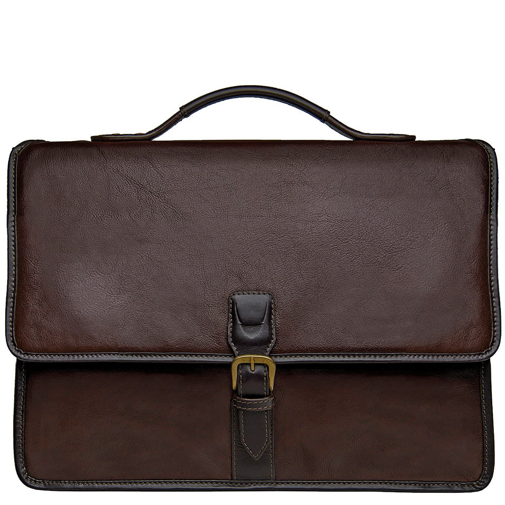 Hidesign Harrison Buffalo Leather Laptop Briefcase