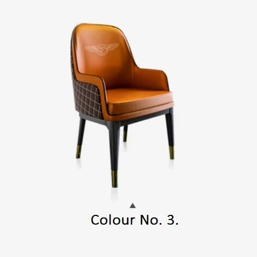 U-Best Modern Casual Wooden Dining Room Chairs Luxury Dining Chairs Hotel Comfortable Upholstered Leather Chair