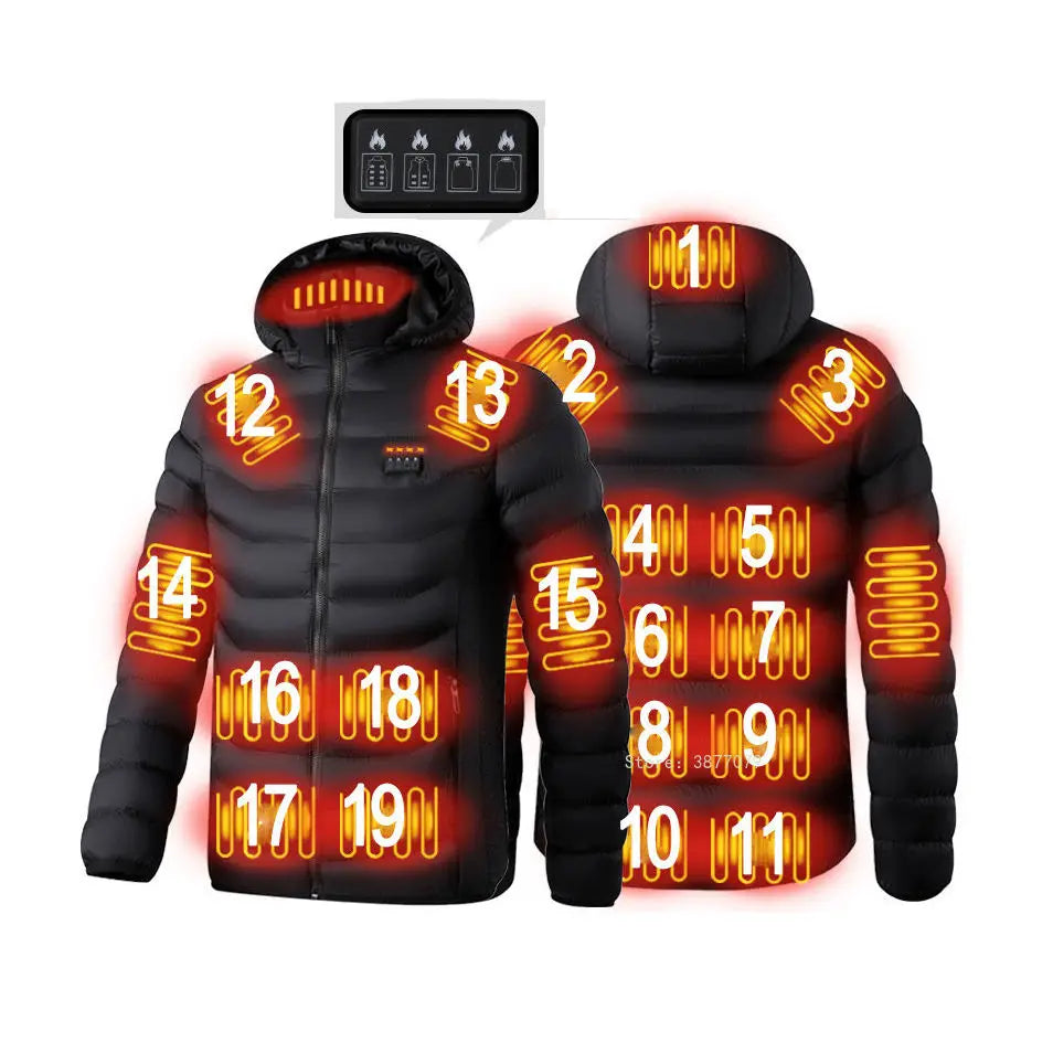 Usb Waterproof Body Warmer Down Puffer Electrical Thermal Heated Jacket for Men