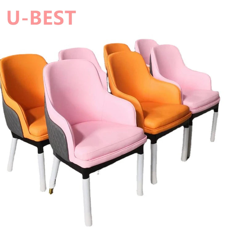 U-Best Modern Casual Wooden Dining Room Chairs Luxury Dining Chairs Hotel Comfortable Upholstered Leather Chair