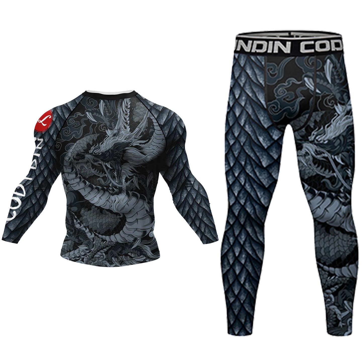 Cody Men Grappling Wear With Print  Jiu Jitsu No Gi Bjj Rashguard Exercise Polyester Sportswear MMA Running Gym Clothes