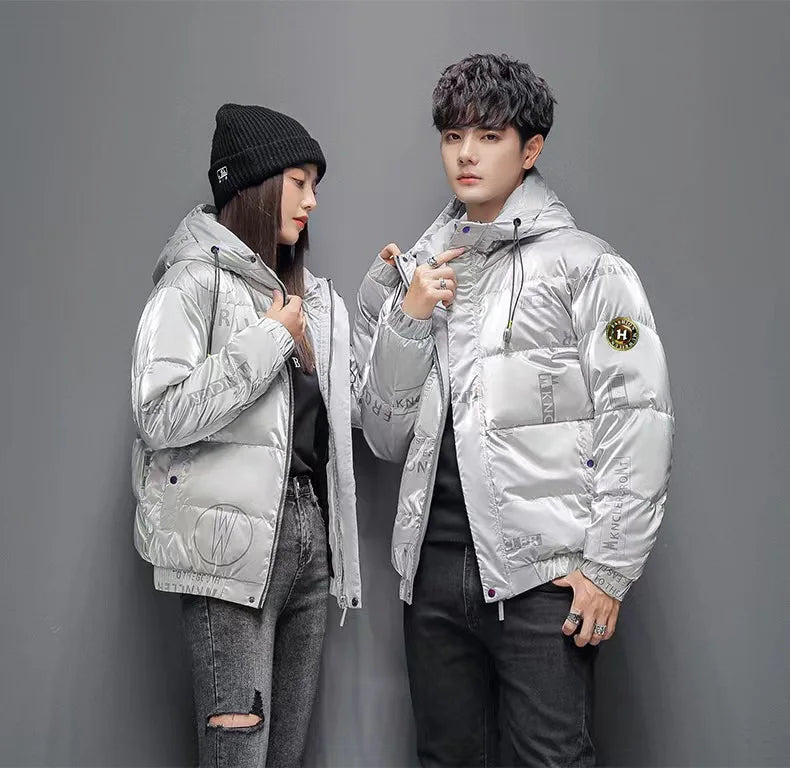 Custom Men Polyester Down Bubble Coat Puffer Down Jacket Men With Hood