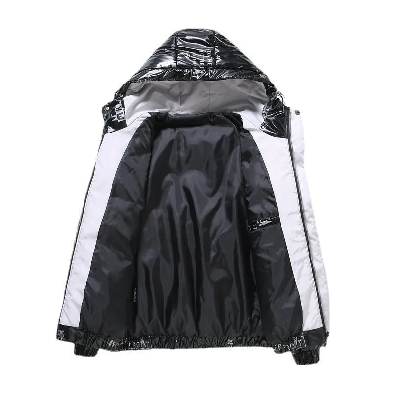 Custom Men Polyester Down Bubble Coat Puffer Down Jacket Men With Hood