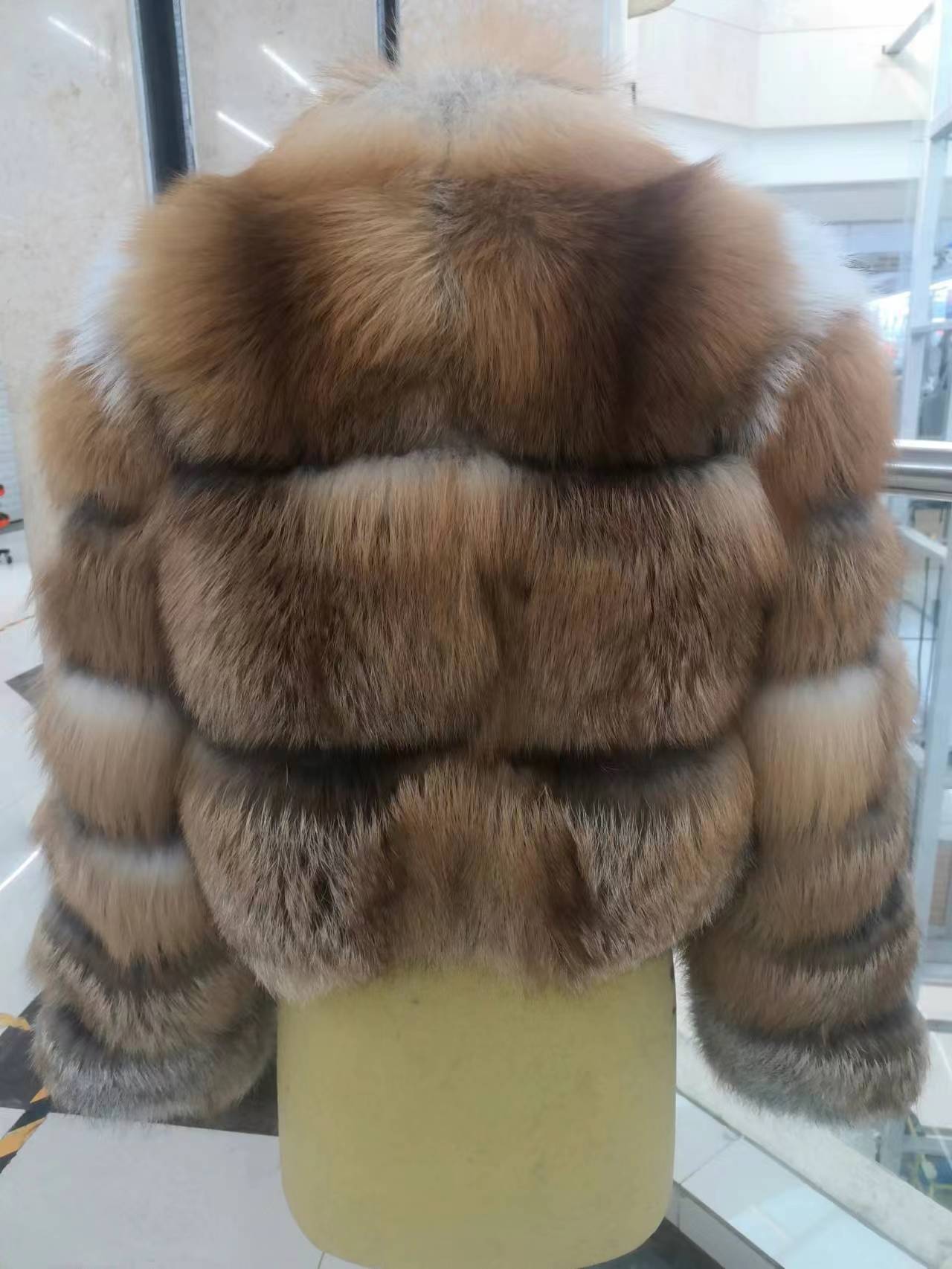 Design Natural Silver Red Fox Fur Coats