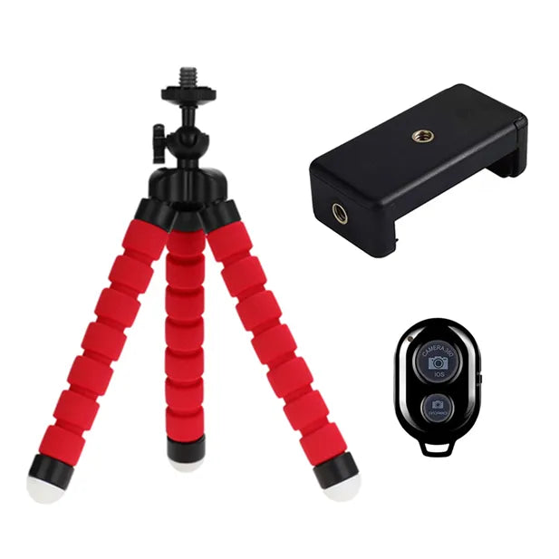 Tripod for Mobile Camera Holder Selfie Bluetooth-Compatible Remote Shutter