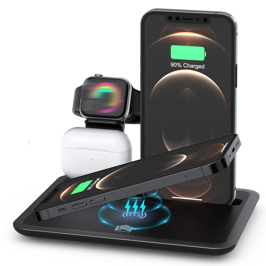 Fast Charging Magnetic 4 in 1 Quick Wireless Charger Station and Stand Holder