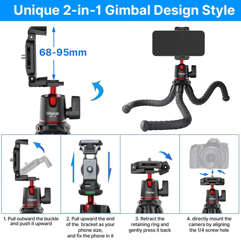 Flexible Octopus Tripod Screw Magic Arm