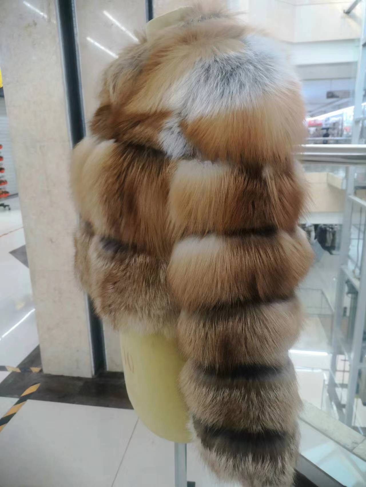 Design Natural Silver Red Fox Fur Coats