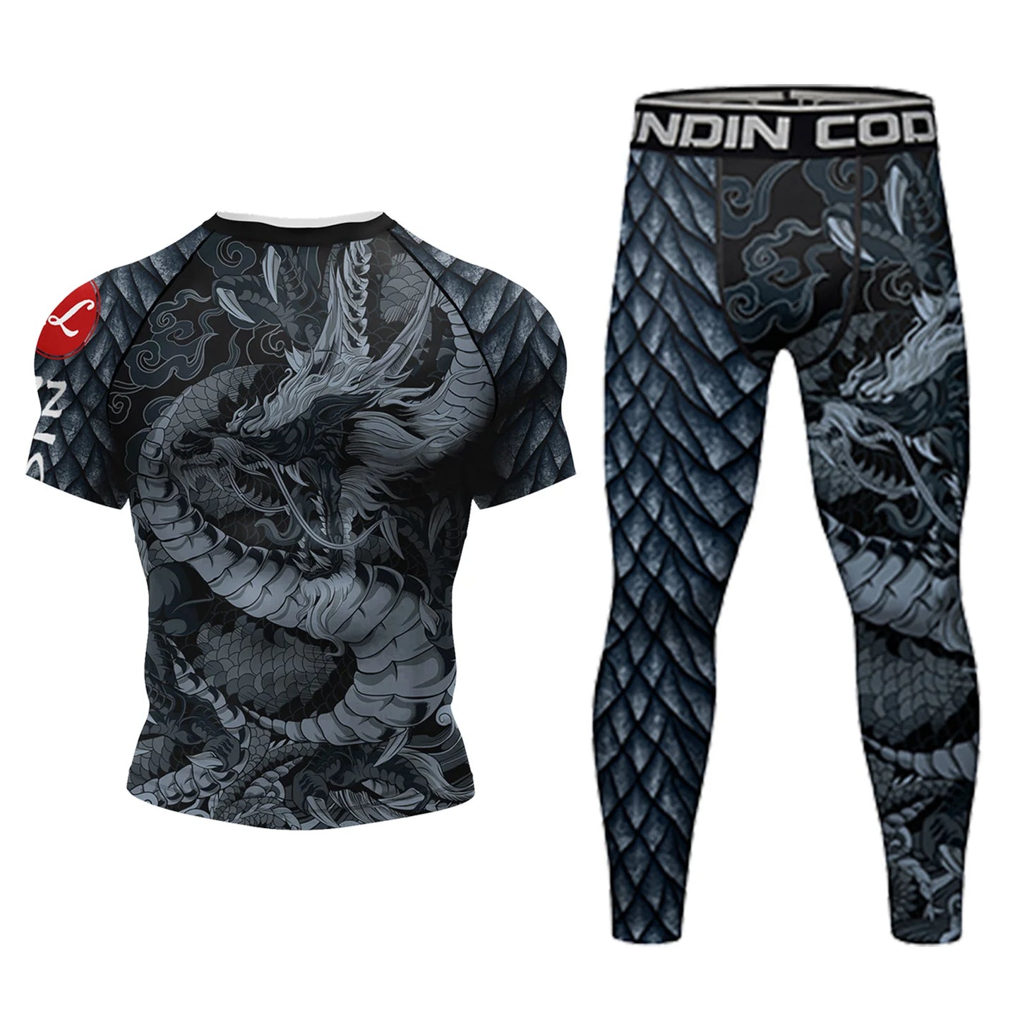 Cody Men Grappling Wear With Print  Jiu Jitsu No Gi Bjj Rashguard Exercise Polyester Sportswear MMA Running Gym Clothes