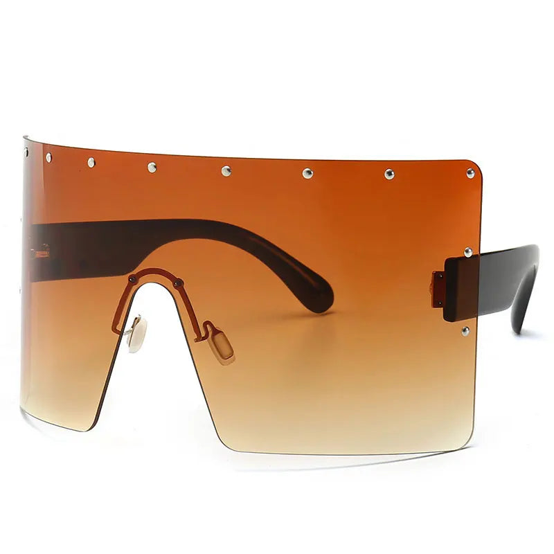 One-Piece Windproof Goggles Mirror Sun Glass UV400 OversizedSunglasses