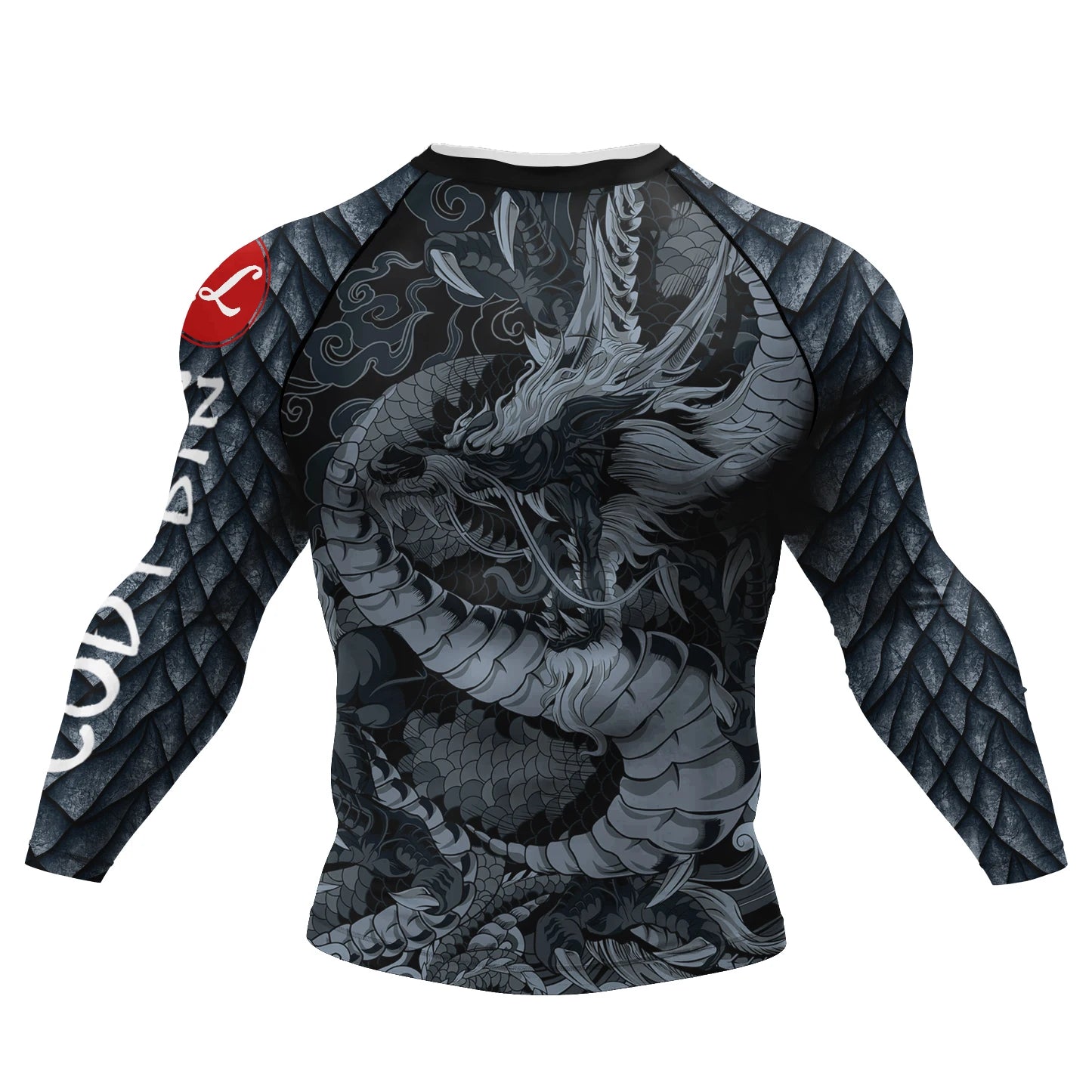 Cody Men Grappling Wear With Print  Jiu Jitsu No Gi Bjj Rashguard Exercise Polyester Sportswear MMA Running Gym Clothes