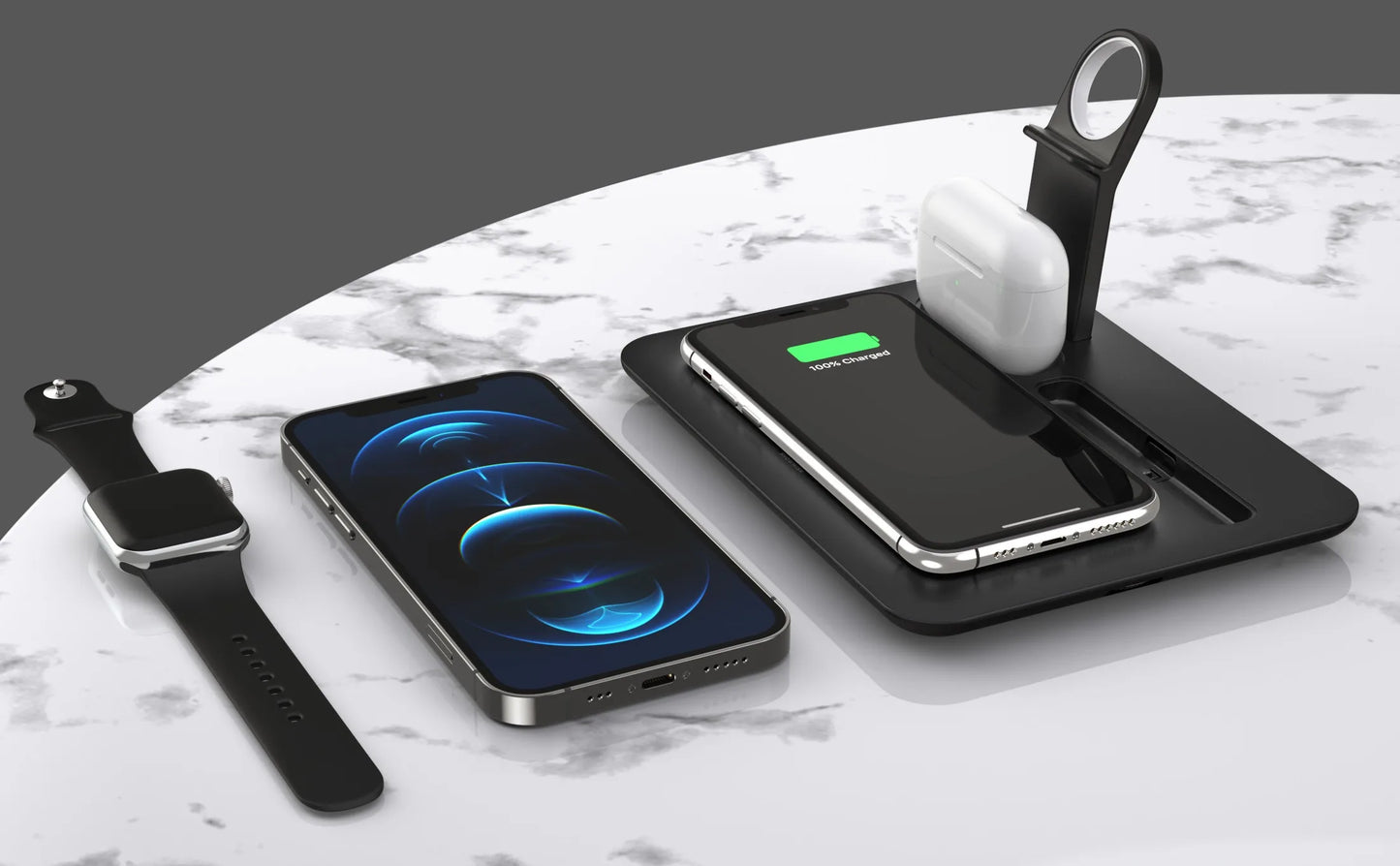 Fast Charging Magnetic 4 in 1 Quick Wireless Charger Station and Stand Holder