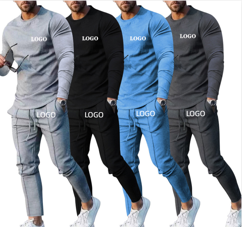 Custom Logo Combination Sportswear Jogging Suit Men's Color Matching Sportswear Men's Tracksuits Sport Wear Mens Sweat Suit