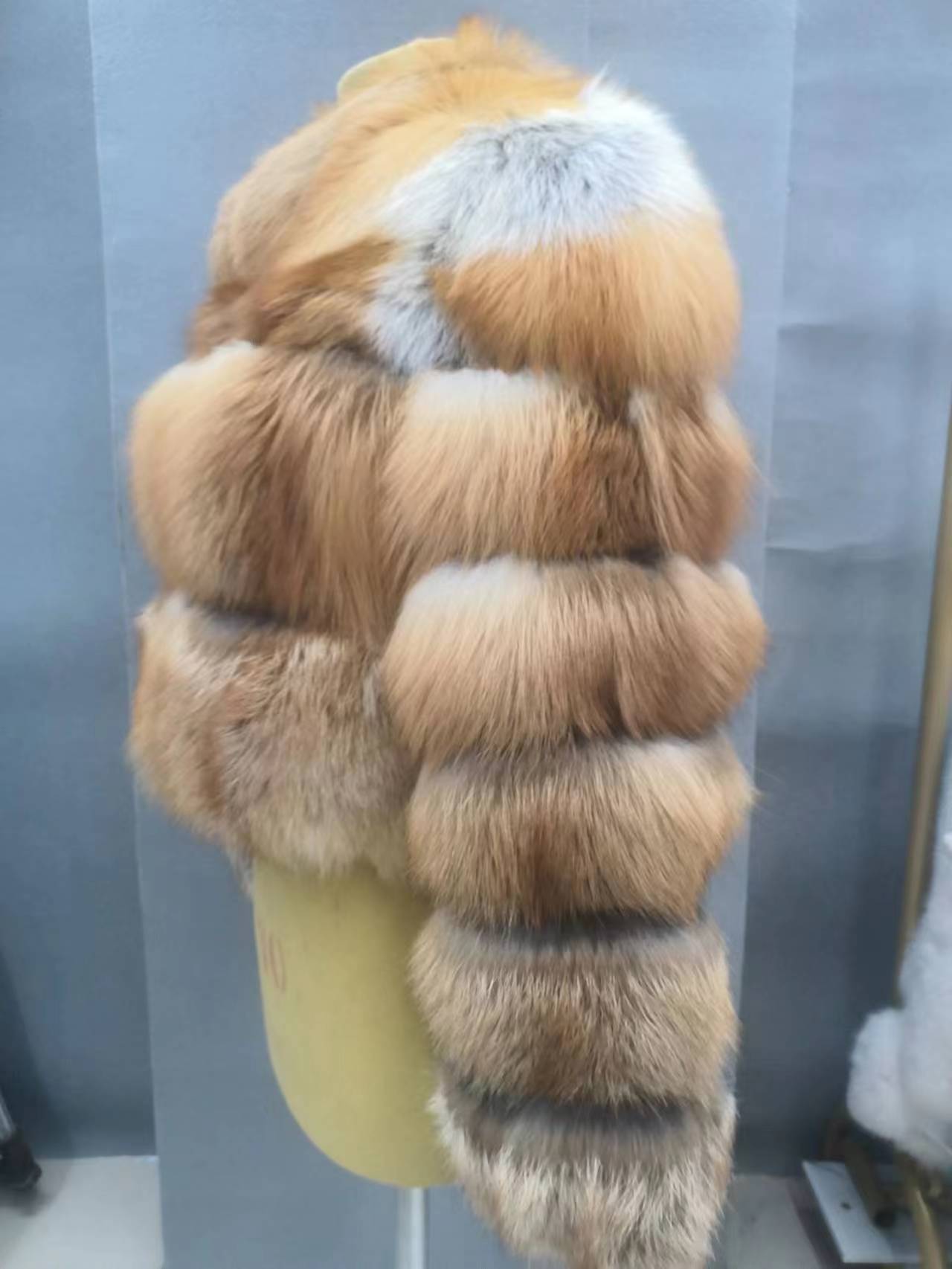 Design Natural Silver Red Fox Fur Coats