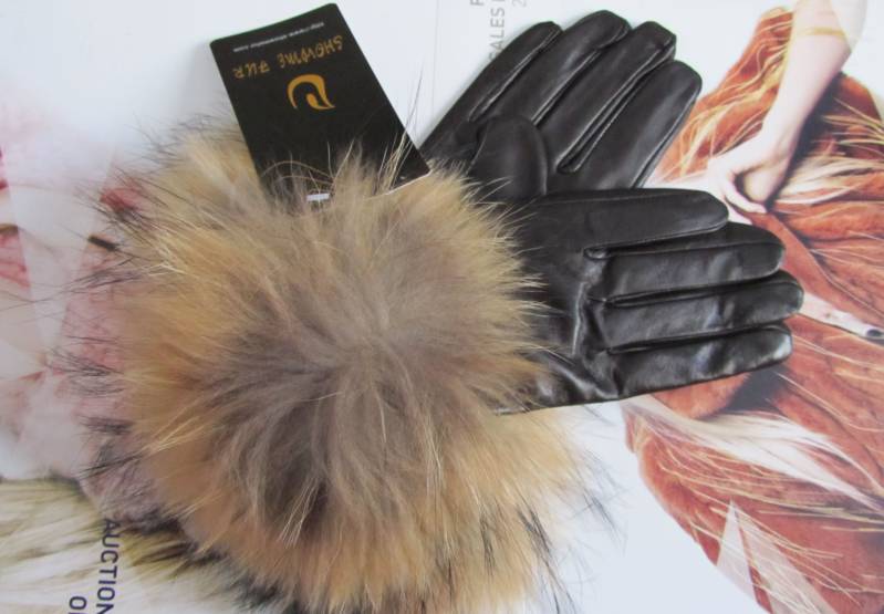 Genuine Leather Glove New Arrival Real Sheepskin & Fox Fur Gloves