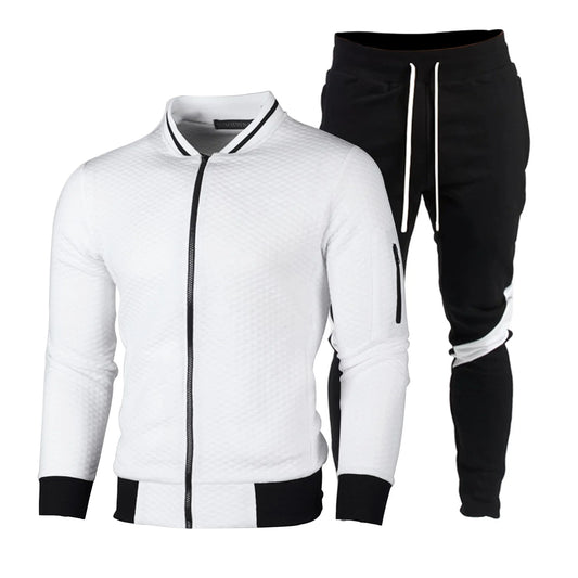 Slim Fit Windbreaker Tracksuits for Men Stand Collar Streetwear Tracksuit