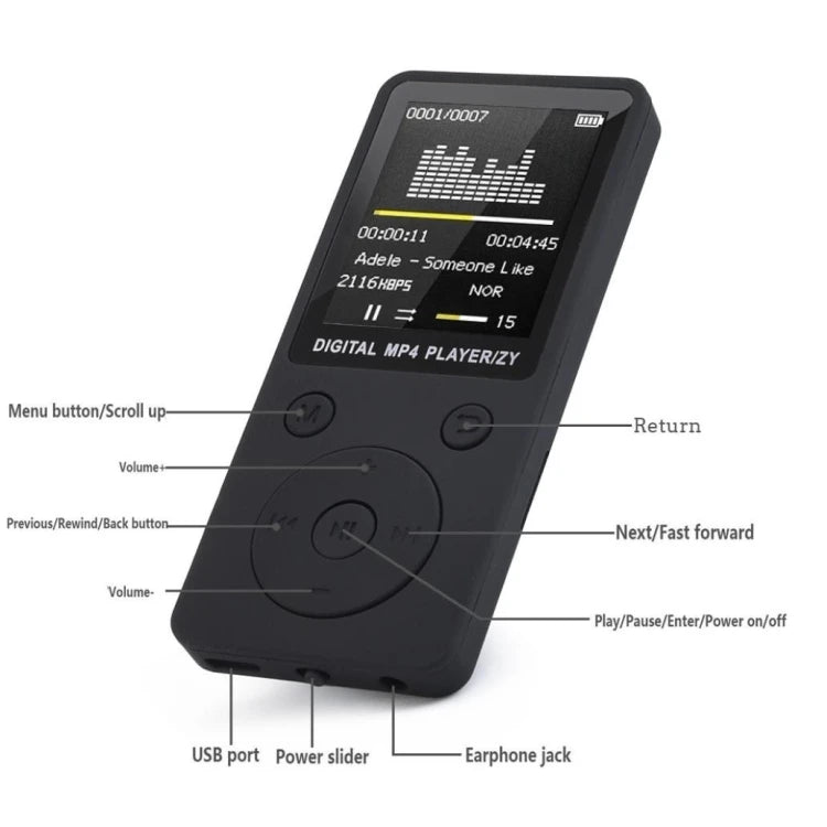 Portable MP4 Music Player Radio FM