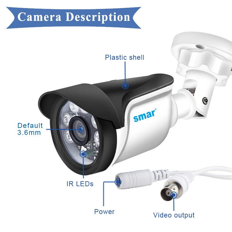 Surveillance Infrared Camera 2MP AHD CCTV Camera Security Outdoor Bullet Cameras