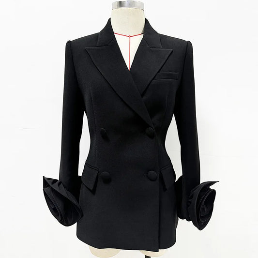 Popular Black Women Blazer Coat Plus Size Ladies Winter Coat