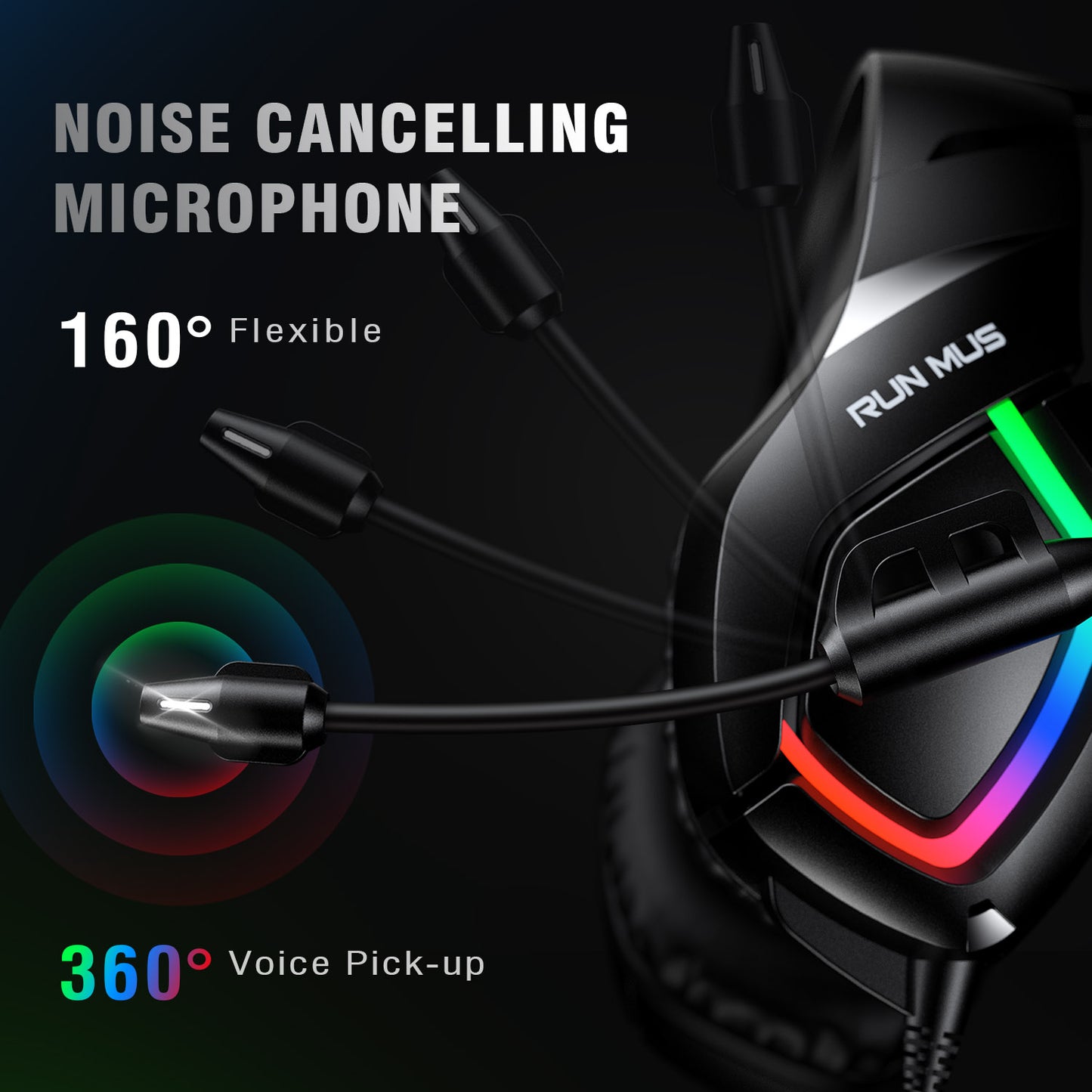 Headset With 7.1 Surround Sound Noise Canceling PS4 Gaming Headphone